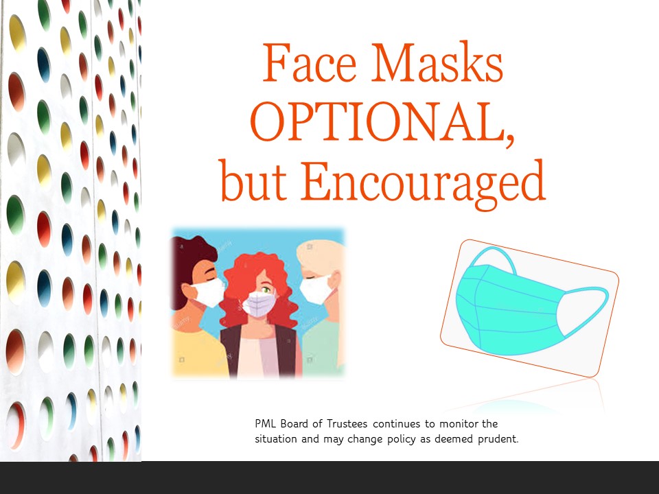 Masks Optional, but encouraged